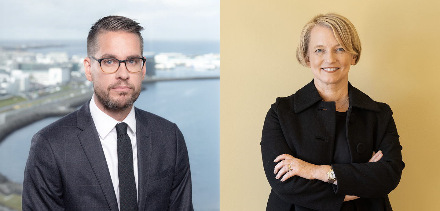Halldór Karl Halldórsson, Managing Partner på BBA//Fjeldco och Maria-Pia Hope, Group CEO för AGRD Partners